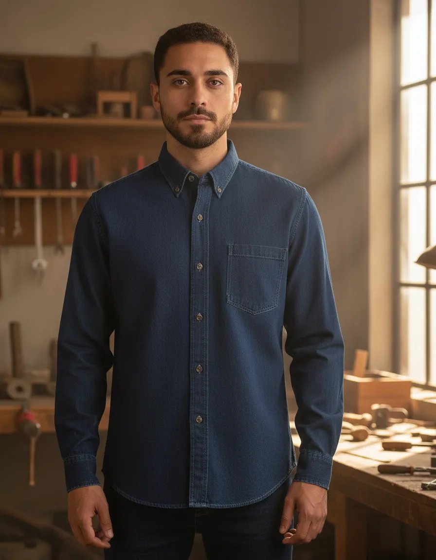 Camisolas Ropa De Trabajo Mezclilla Camisa De Mezclilla Trabajo