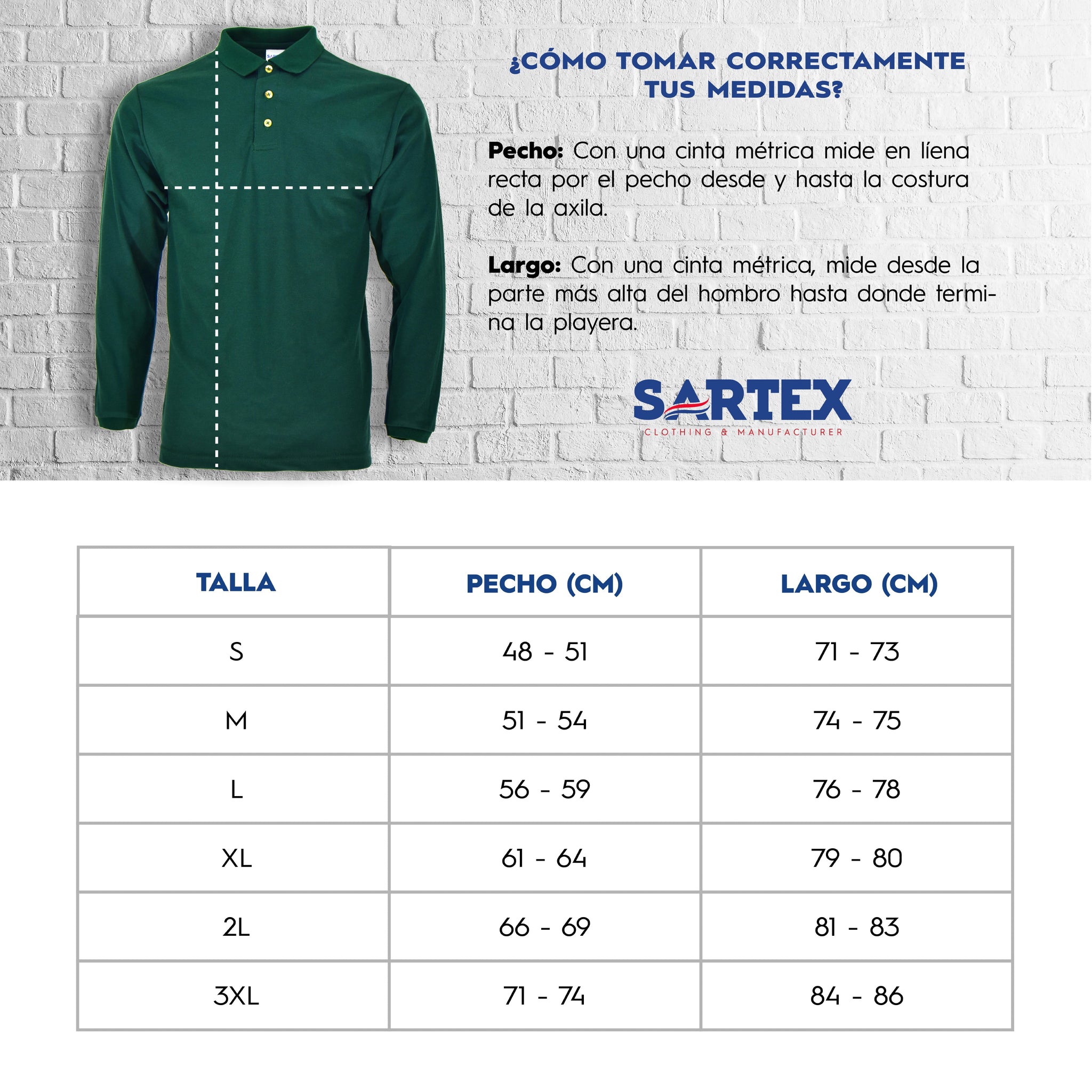 Playera Polo Piqué Sartex Contraste Manga Larga Hombre –