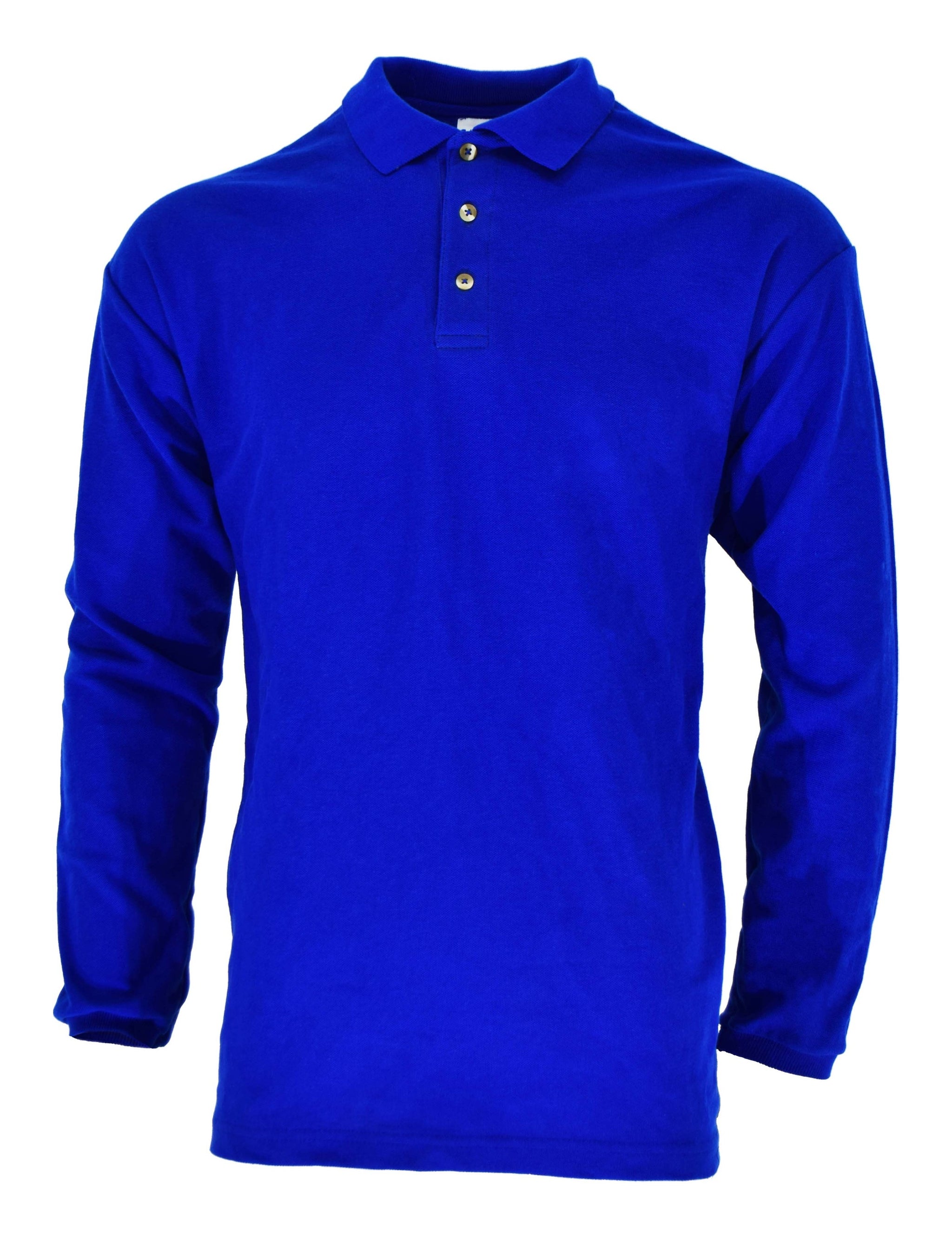 Camiseta Polo Camibuso Tipo Polo Manga Larga Azul Marino Camisa